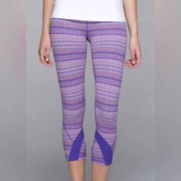 Lululemon Run Inspire Crop Legging With Mesh (8) - Picture 1 of 6